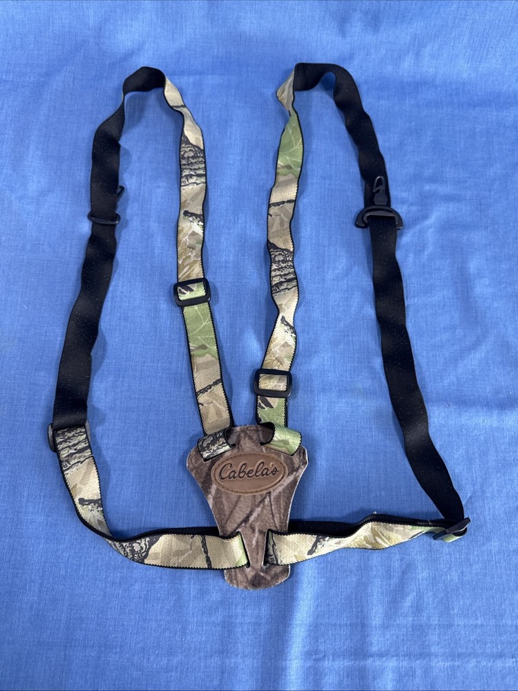 Cabelas Camo Binocular Elastic Chest Harness Strap Hunting Adjustable