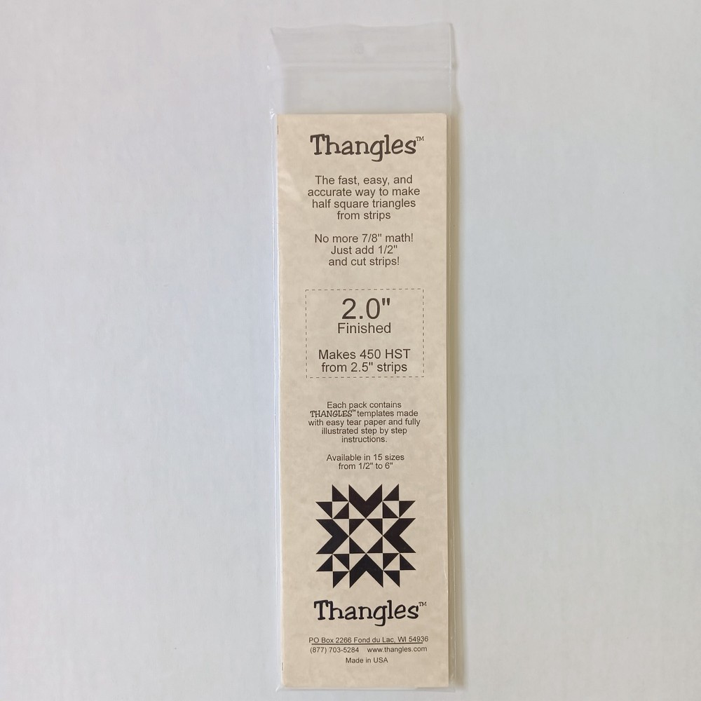 Thangles 2.0" Finished Paper Templates ~39 Sheets
