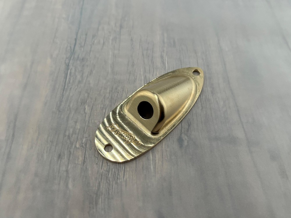 Strat Stratocaster brass Jack Plate - CNC machining