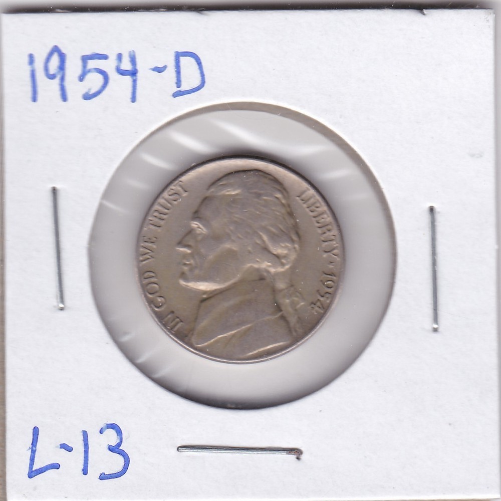 1954-D Jefferson Nickel L13