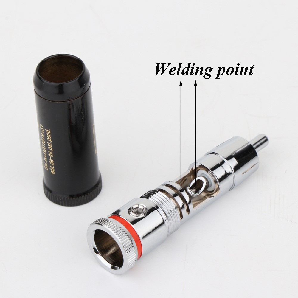 Rhodium Plated WBT-0102 RCA Plug Connector Audio Interconnect Terminal Socket