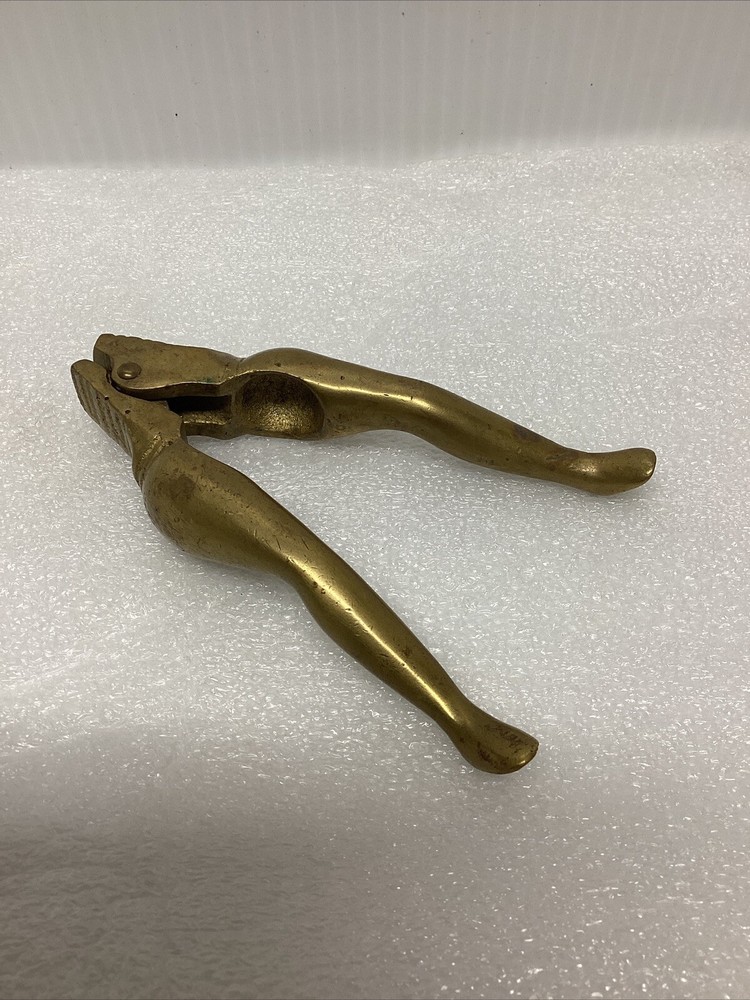 Vintage Art Deco Ladies Legs Nutcracker~Nut Cracker~Solid Brass~4.75"