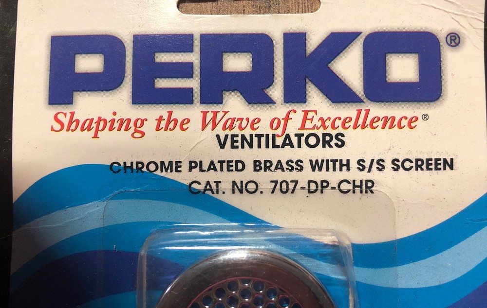 Ventilators Perko 707-DP-CHR Chrome Plated Brass S/S Screen **USA MADE**