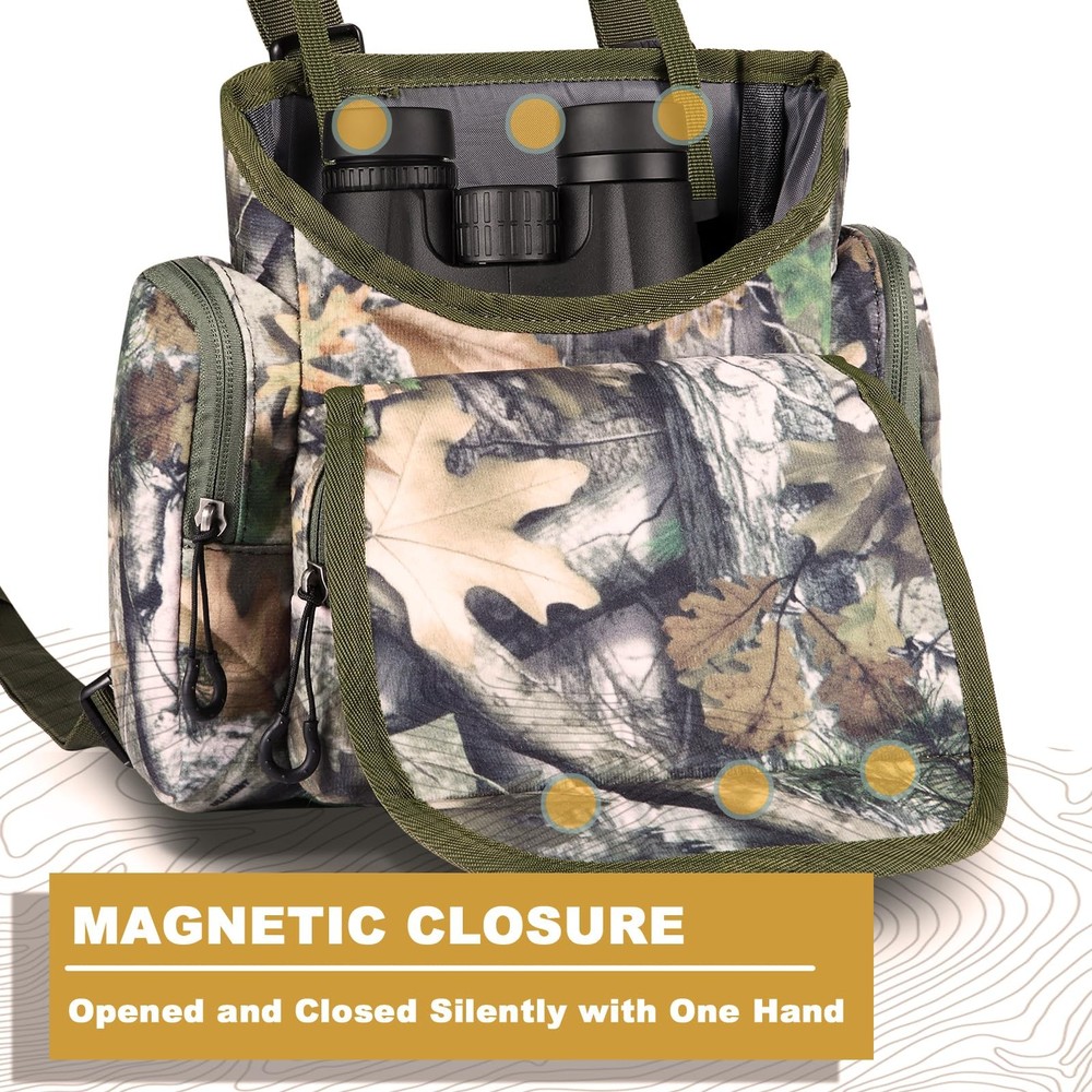 Binocular Harness Chest Pack with Rangefinder Pouch, Hunting Chest Pack Front...