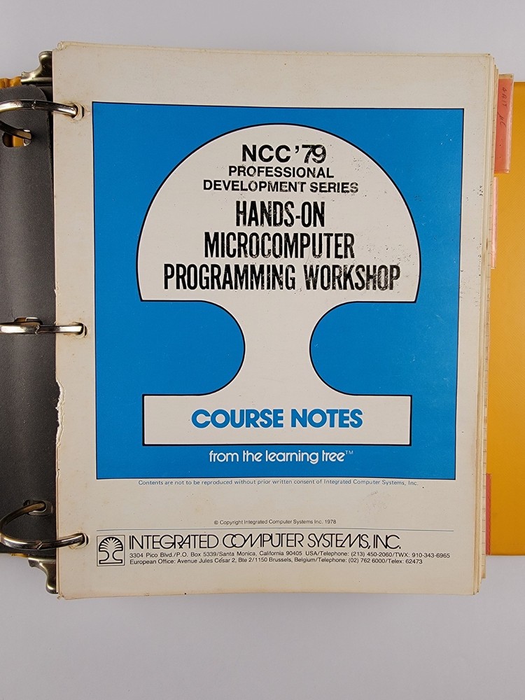 Vintage 1979 Integrated Computer Systems Retrocomputing Programming Workshop