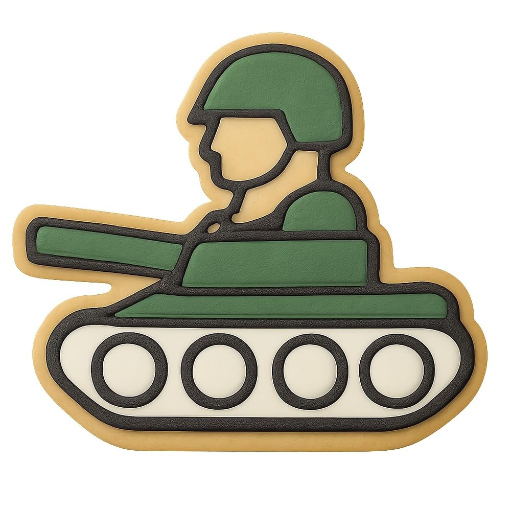 Tank Commander Cookie Cutter - 4x3" Creative Baking Fun