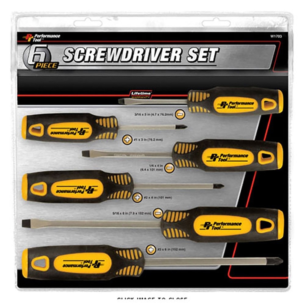Performance Tool Screwdriver Set - 6-Piece W1703