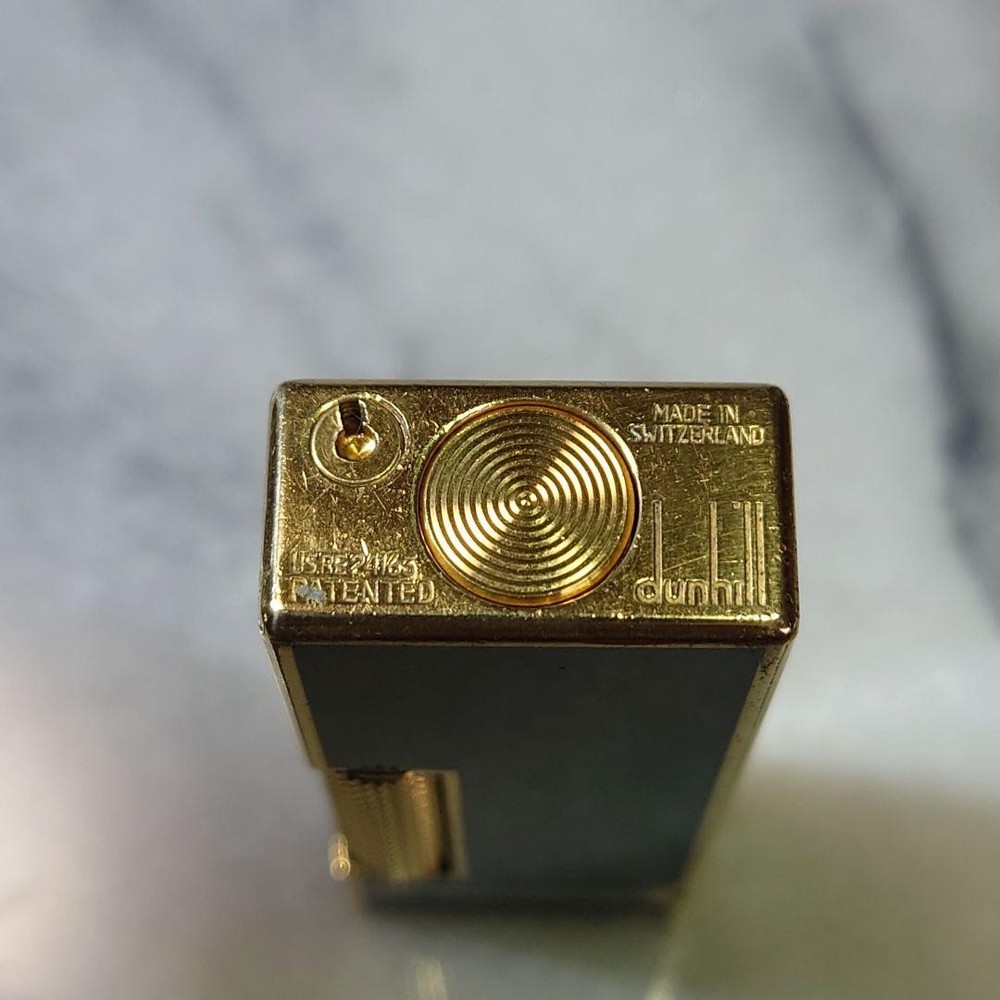Vintage Dunhill Rolla gas lighter Black lacquer Working Condition