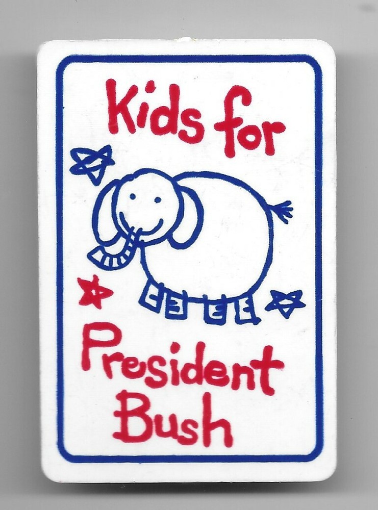 Kids For President Bush (George Sr.) pinback button pin