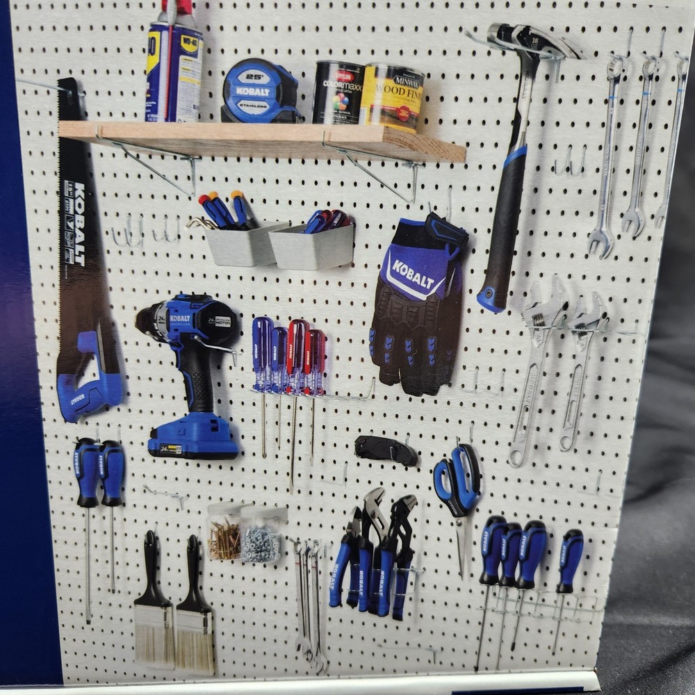 Project Source Pegboard Organizer Kit 43 Pc Tool Storage Hooks Hangers Garage
