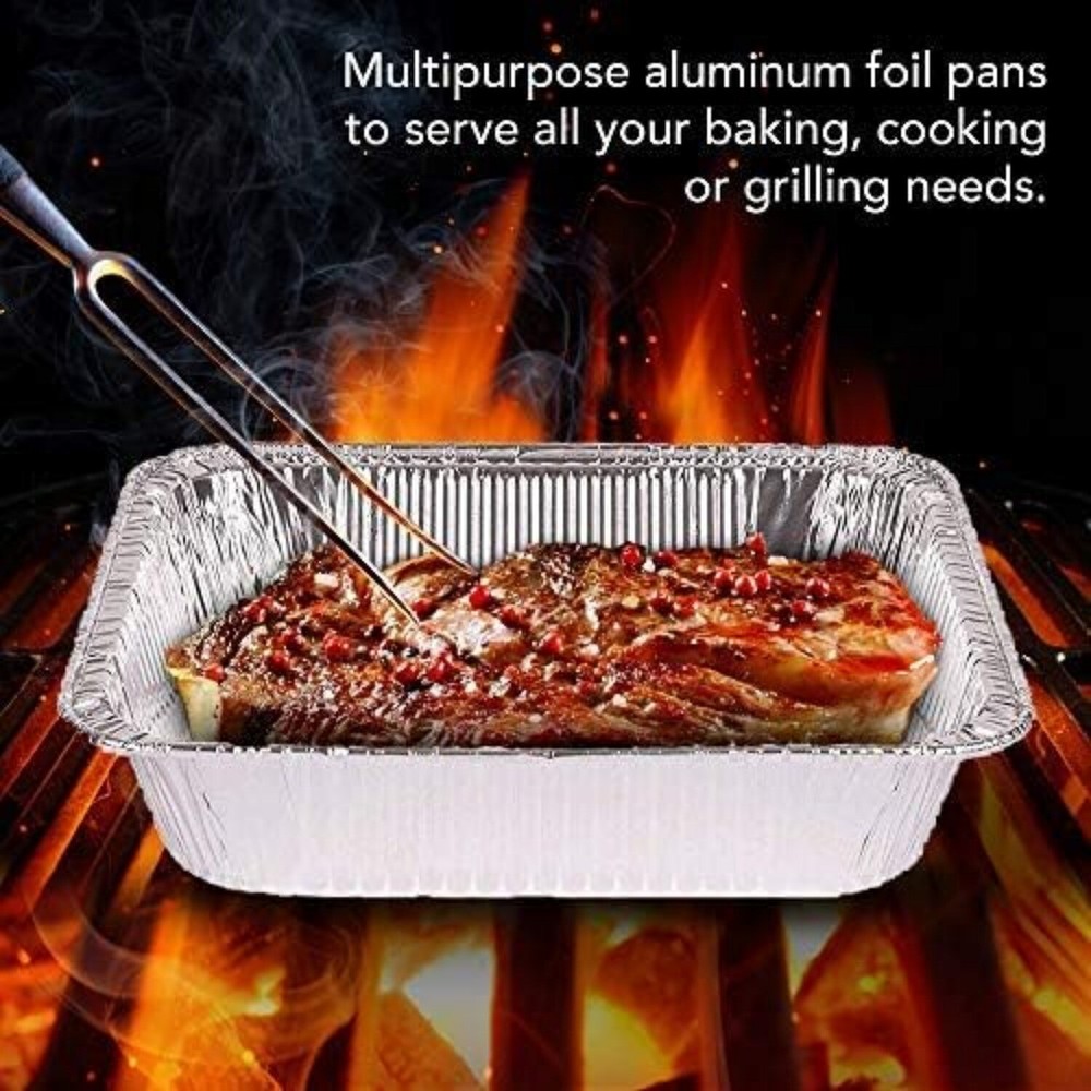 9x13 Disposable Aluminum Pans (30 pack) - Half Size Steam Table Deep Pan