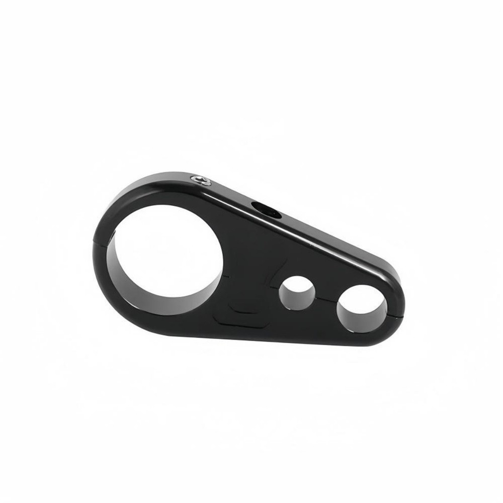Black CNC 1" Cable Clamp Bracket for Harley Touring Softail Dyna