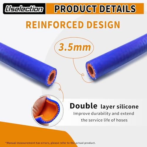 3/8"X10FT(ID:10MM) Silicone Heater Hose Blue and Red 3/8" ID-10Ft(ID 10mm)