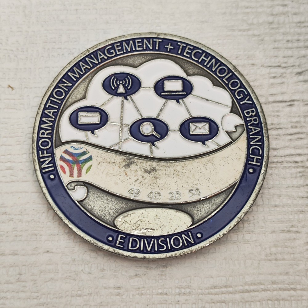 RCMP E Division Information Management + Technology Branch Challenge Coin