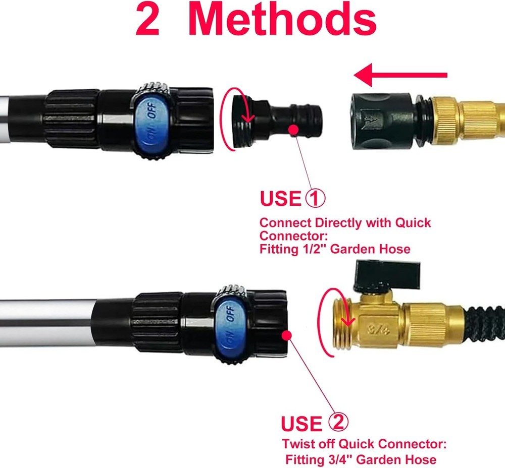 RV/Truck Wash Brush Kit – 68" Adjustable Aluminum Pole