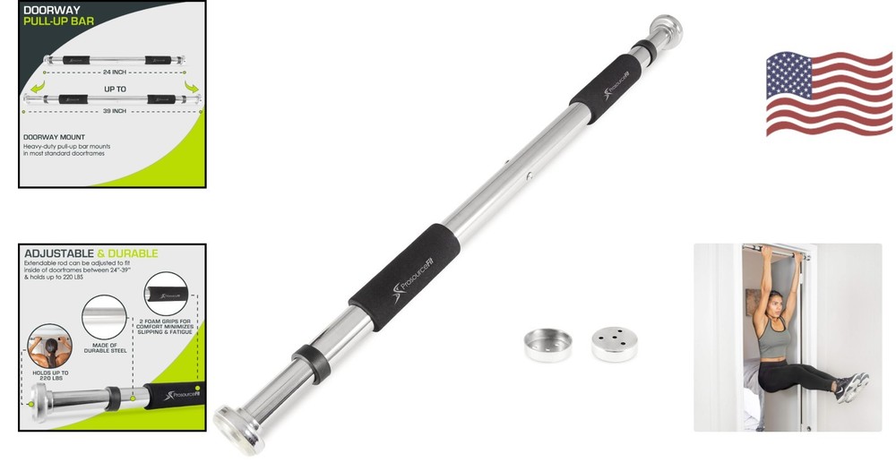 Prosourcefit Heavy Duty Pull Up Bar - Adjustable and Space-Saving Gym Equipment