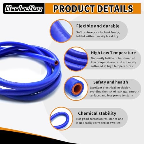 3/8"X10FT(ID:10MM) Silicone Heater Hose Blue and Red 3/8" ID-10Ft(ID 10mm)