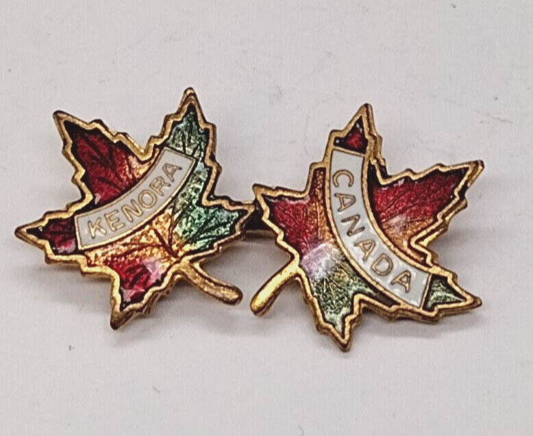 Kenora Canada Maple Leaf Souvenir Lapel Pin