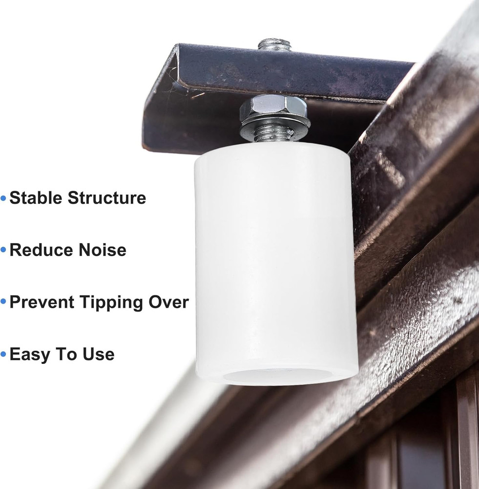 2Pcs Slide Gate Guide Roller, 1-5/8" Nylon Rollers Gate Support Assembly, Uni...