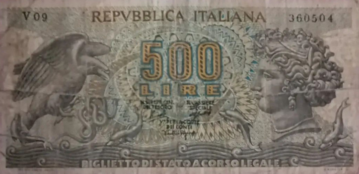 Italian 500 Lire banknote