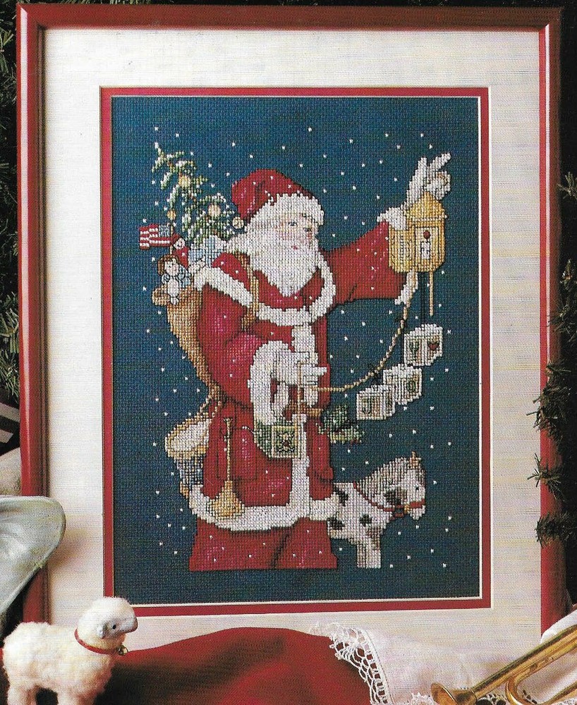 JOYFUL SANTA CHRISTMAS CROSS STITCH PATTERN INSTRUCTIONS