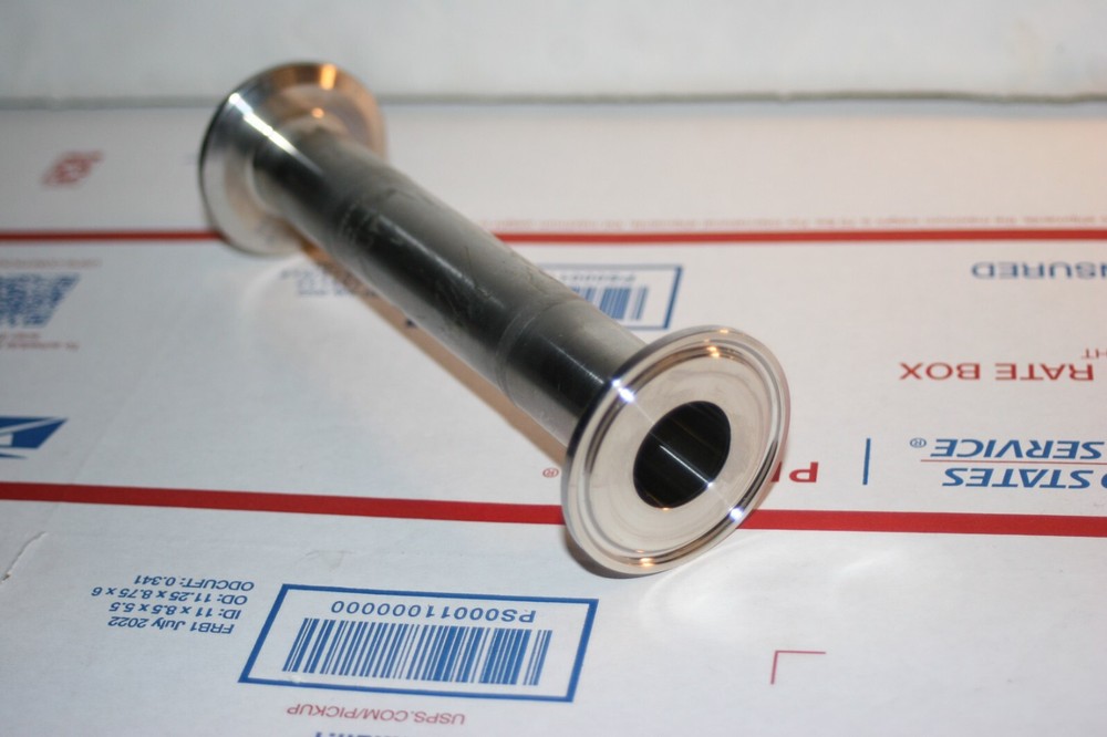 1" SANITARY CLAMP TYPE 6.5" LONG  SS Coupling / Stub Fitting