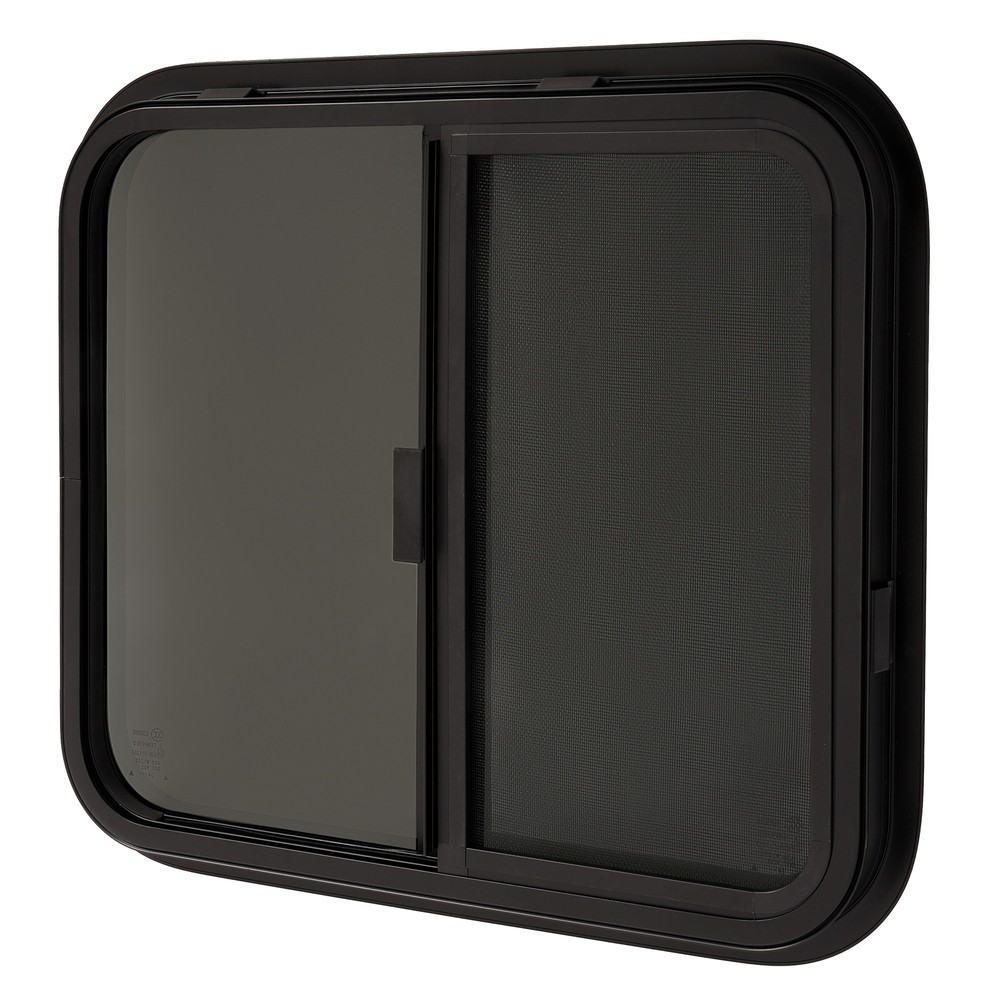 24" W X 20" H RV Window Horizontal Slide W/ Trim Ring For RV Cargo Trailer
