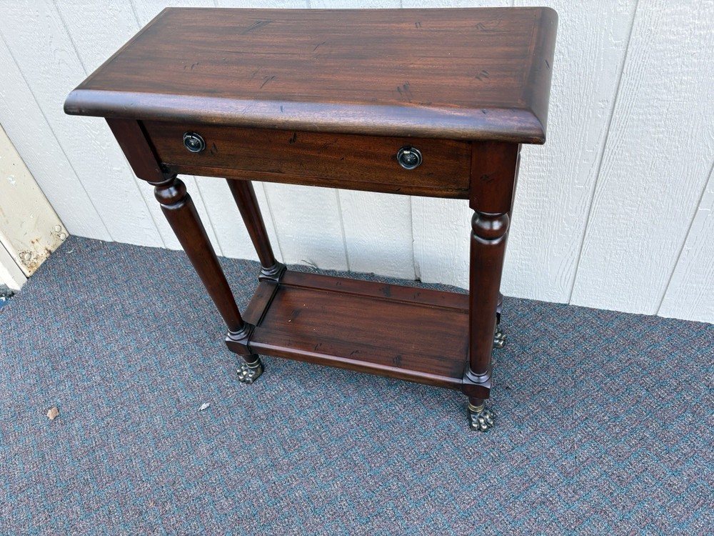 67391 Claw Foot Mahogany Console Lamp Table Stand
