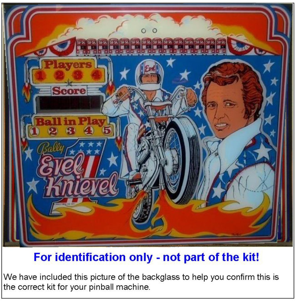 1978 Bally Evel Knievel Pinball Machine Rubber Ring Kit (home version)