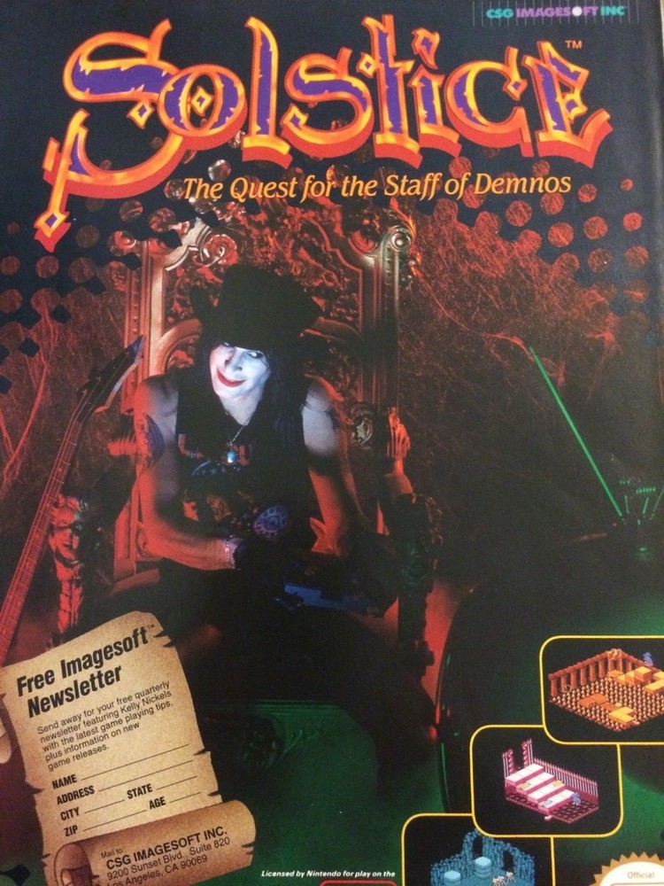 Solstice, Nintendo, Full Page Vintage Print Ad