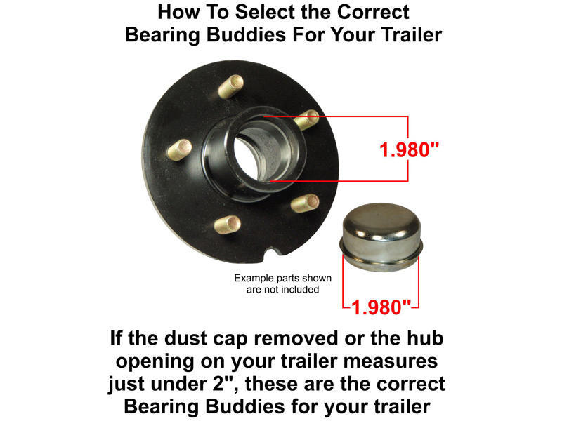 Bearing Buddy? (1.980) Chrome Bearing Protectors w/ Auto Check (pair) ? B-42202