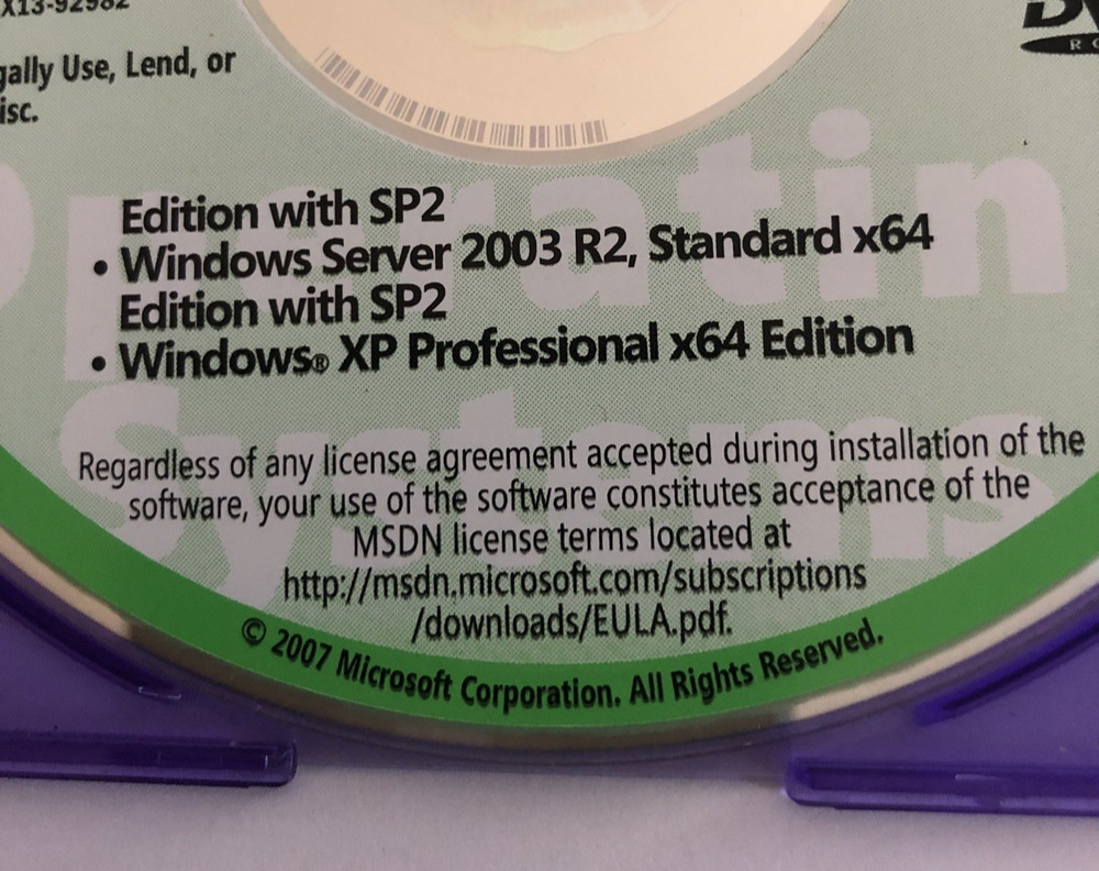 MICROSOFT MSDN DISC 2941.4 September 2007