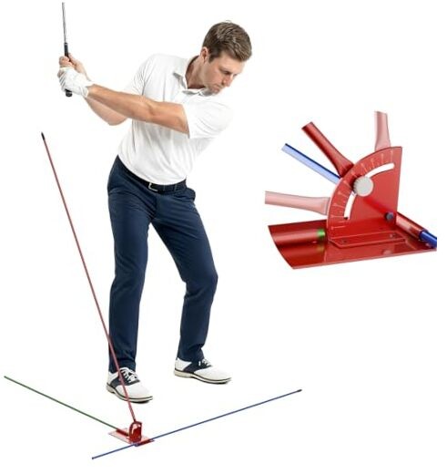 Golf Alignment Stick Holder - Metal Golf Alignment Sticks, Three-Hole Holder,