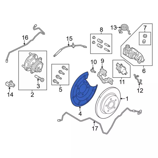 Genuine Ford Brake Dust Shield CV6Z2C028B