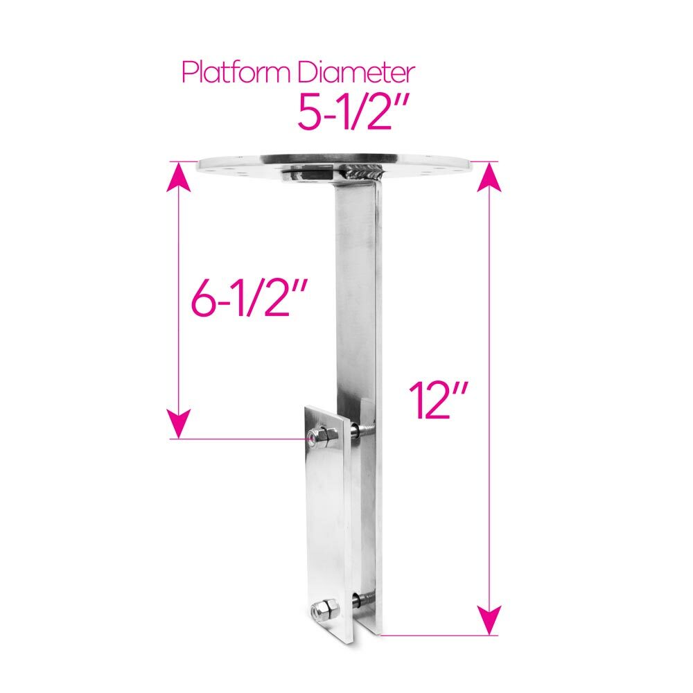 Warning Light Beacon & Bracket For Flatbed Trailer Stake Pocket Mount