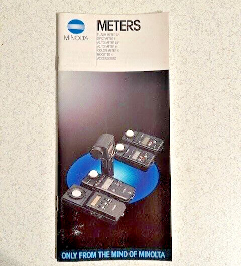 Minolta Light Meter brochure EUC! Much Information Here!