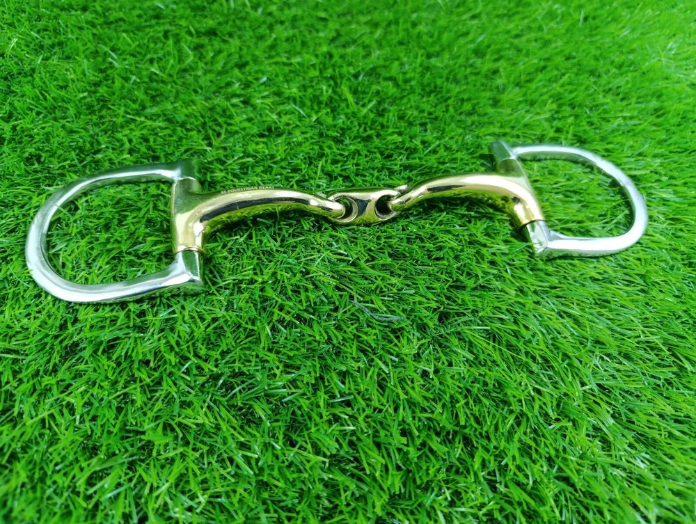 Horse D Ring Bit German Silver Mouth Double Joint