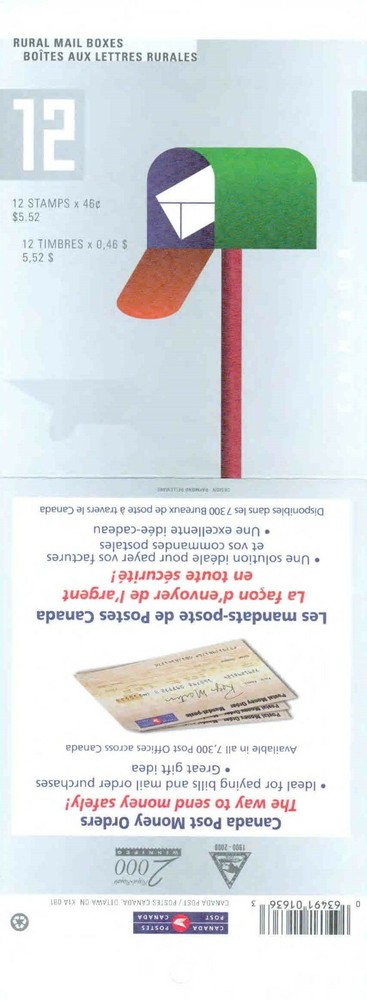 CANADA -2000- RURAL MAIL BOXES BOOKLET - VF**