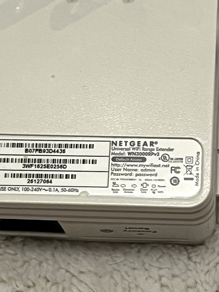 Netgear WN3000RPv2 WiFi Range Extender