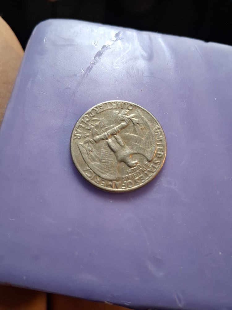 ERROR VNT 1968D Quarter Greese Error Missing Branch And A,R,T,E FROM QUARTER