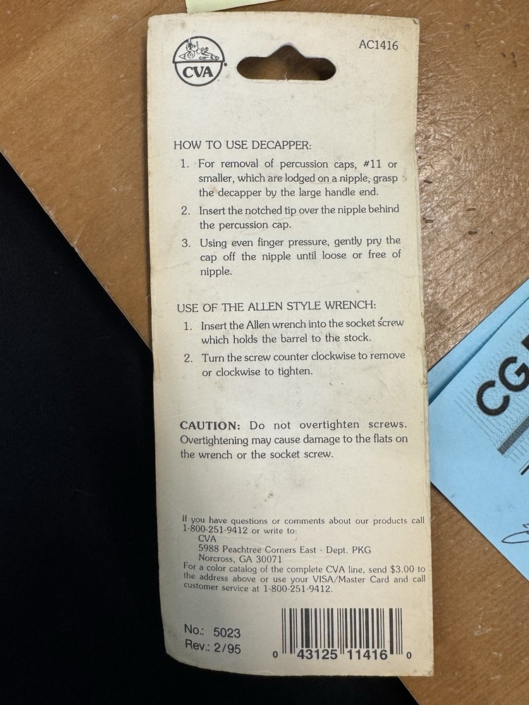 CVA Muzzleloader Decapper Takedown Tool - AC1416
