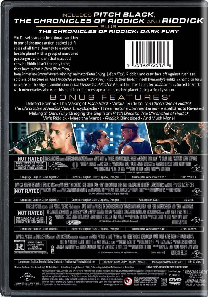 Riddick The Complete Collection DVD Radha Mitchell NEW