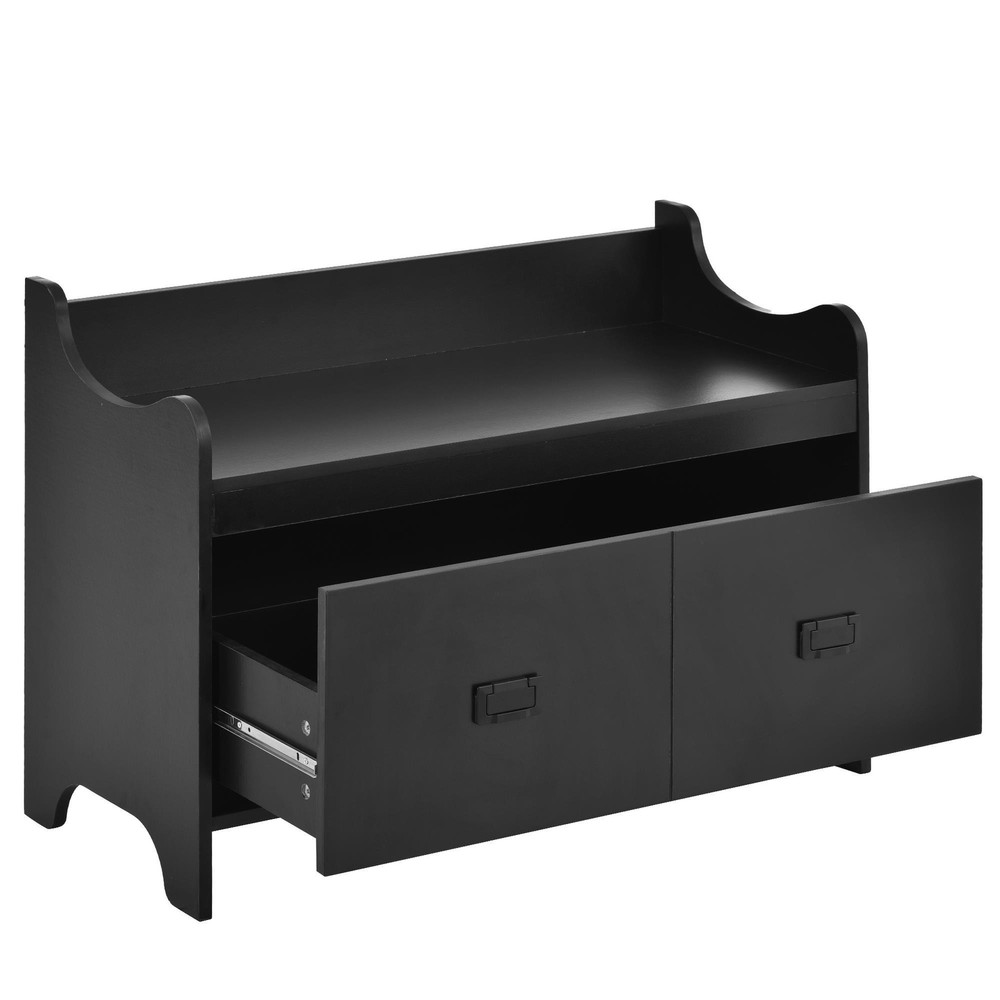 4-in-1 Multiple Functions Entryway Bench Hall Tree with Ample Storage Drawer