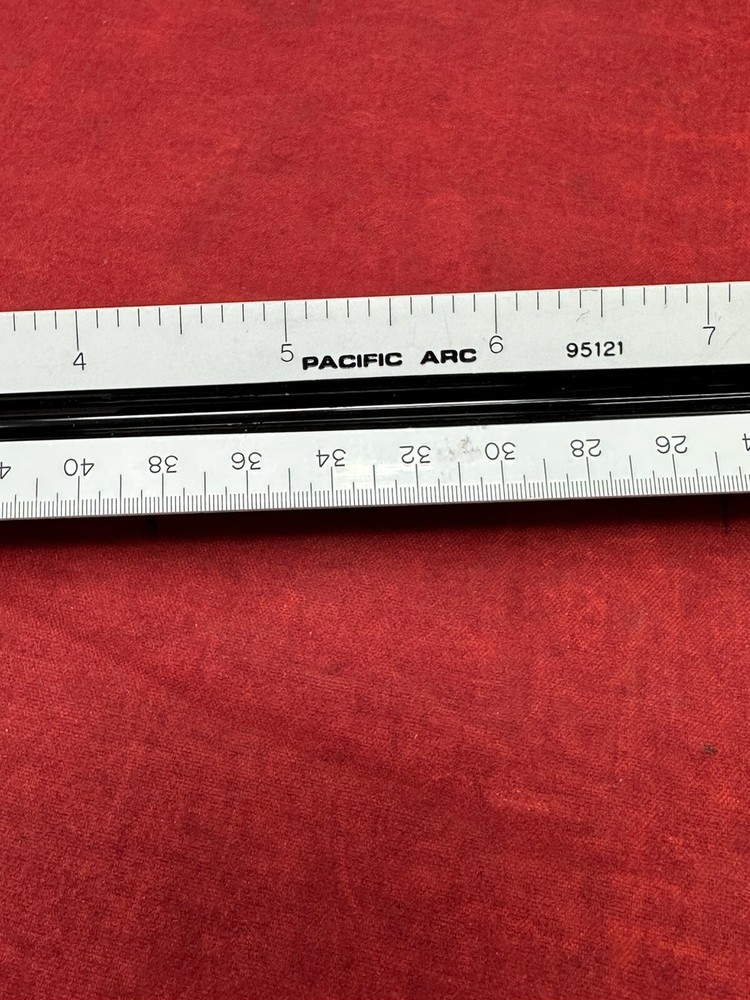 Pacific Arc Architect Ruler 95120 JAPAN Drafting Scale Triangle Trianguler Ruler