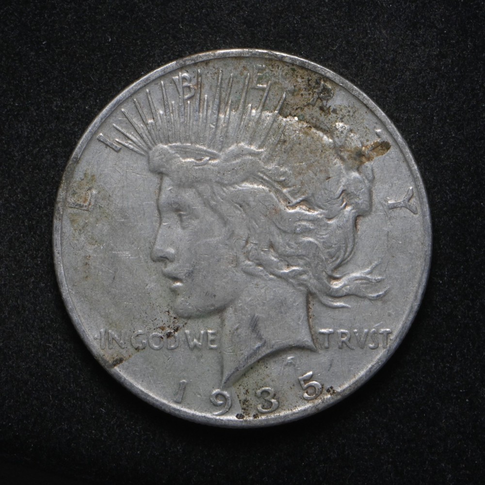 1935-S Peace Silver Dollar (cn16855)