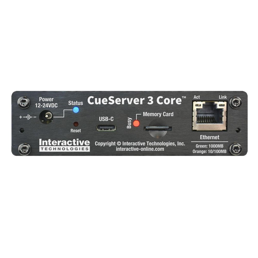 Interactive Tech Cueserver 3 Core Includes Cueserver 3 Core with Power Supply an