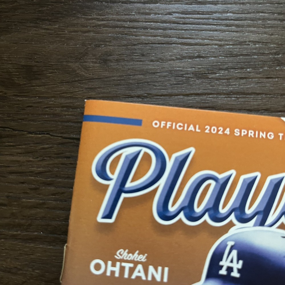 Shohei Ohtani LA Dodgers Playball Official 2024 Spring Training Program 大谷翔平 NEW