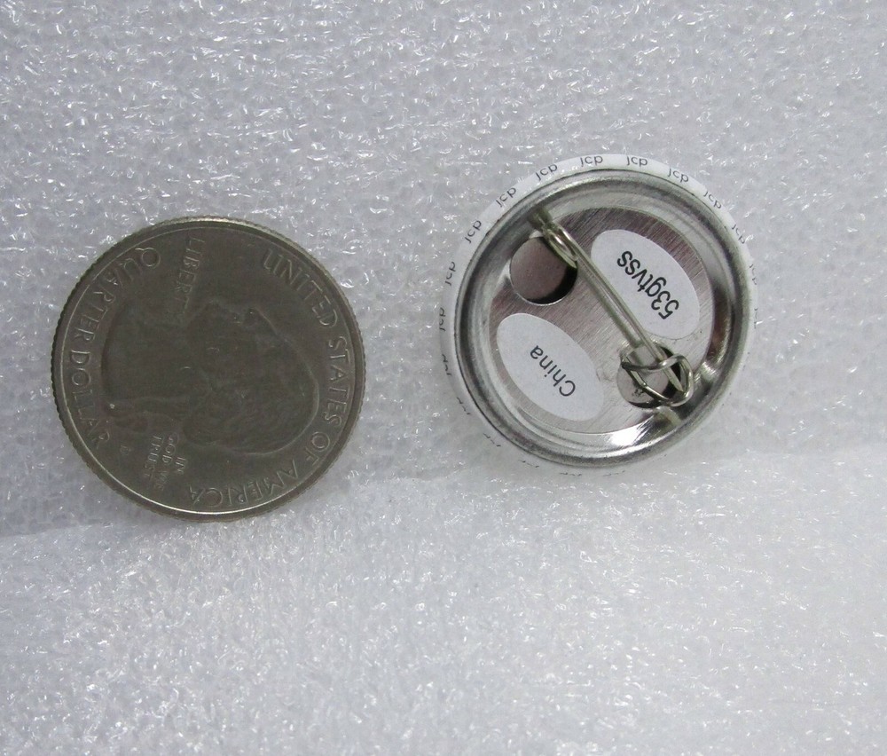JC Penney Christmas Greetings Button Pin