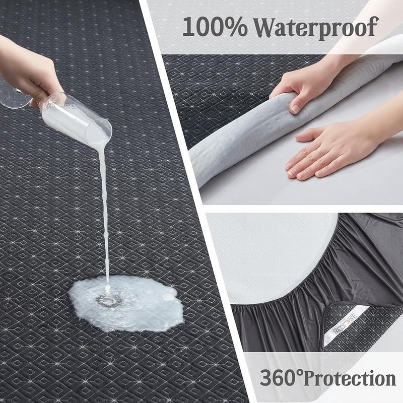 Waterproof Mattress Protector Queen Deep Pocket Noiseless Microfiber Washable US