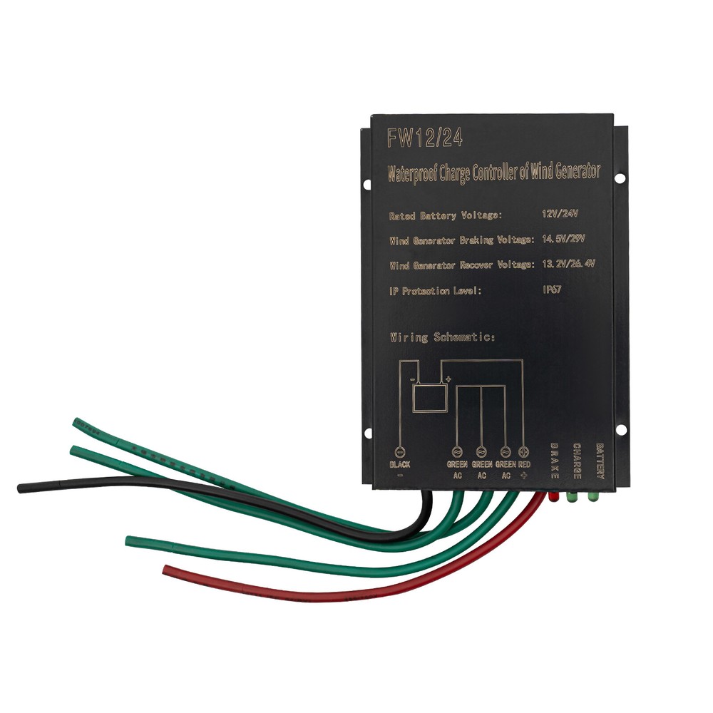 3-Blades Helix Wind Power Turbine Generator 12V DC Vertical Axis Controller